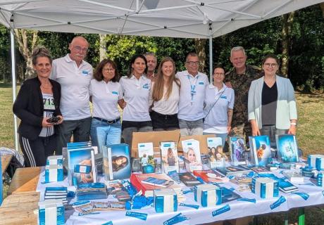 der WEISSE RING Stand zum 4. Lauf gegen Gewalt in Weißenfels